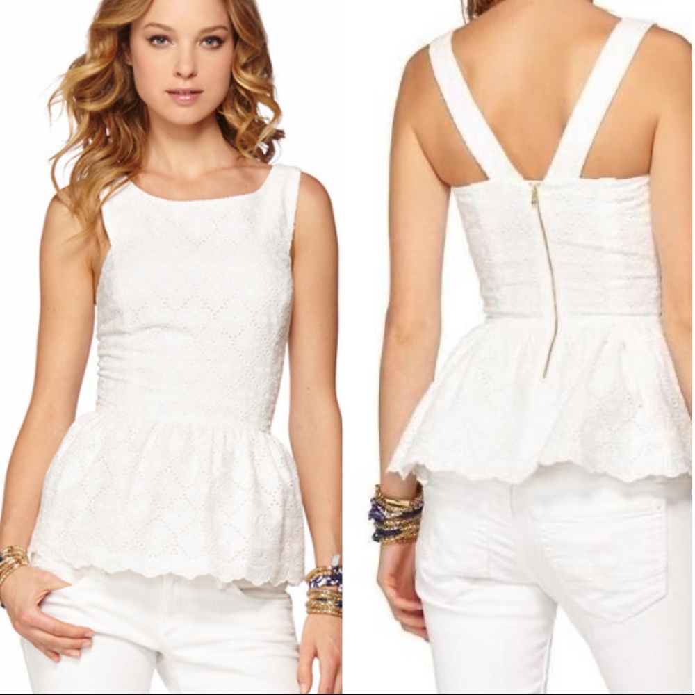 Lily Pulitzer Ashton Ruffled Peplum Top